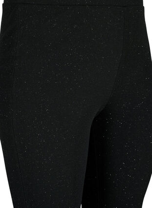 Glitter-housut bootcut-lahkeilla, Black, Packshot image number 2