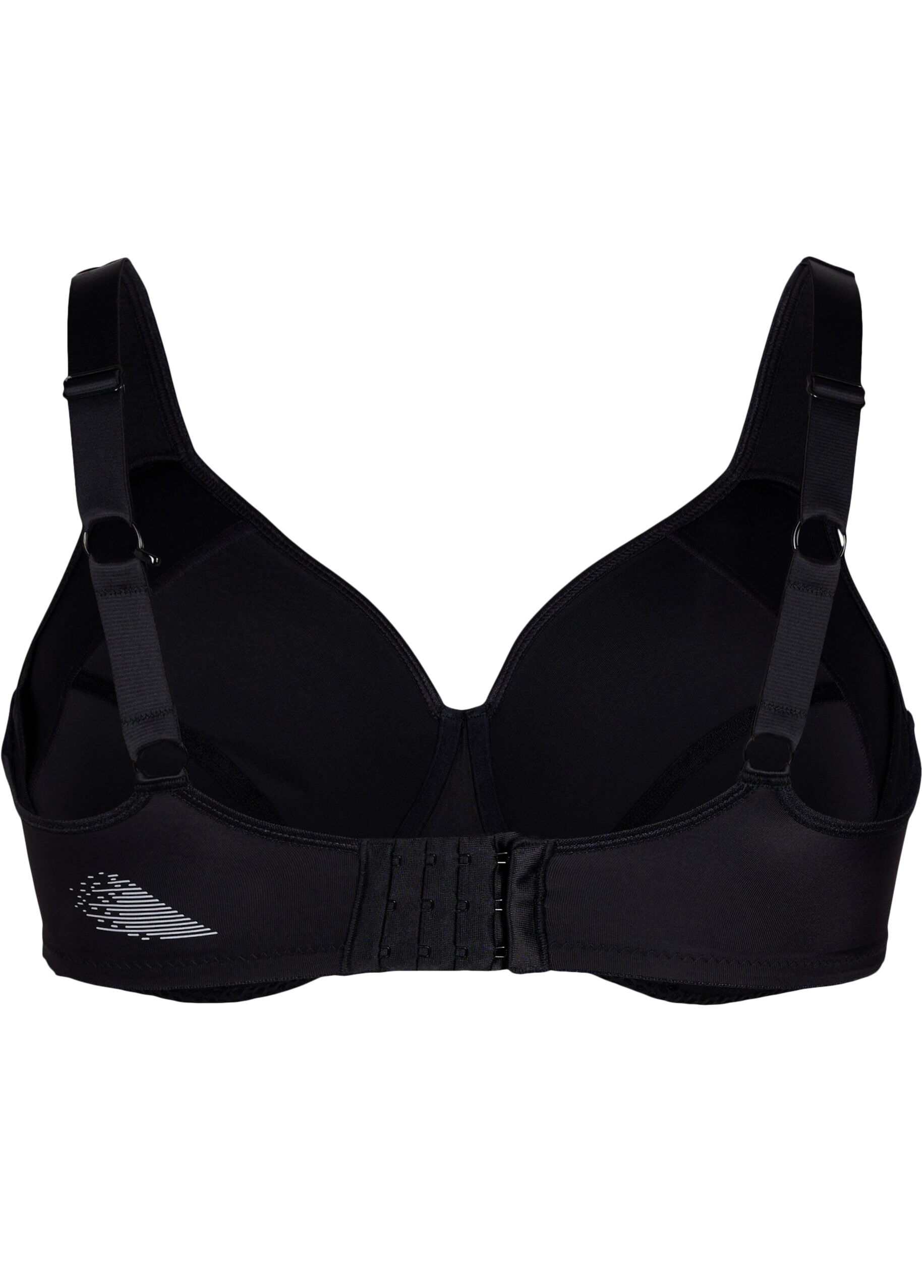 Zizzi CORE, HIGH SUPPORT WIRE BRA - Kaarituelliset urheilurintaliivit, Musta, Packshot image number 1