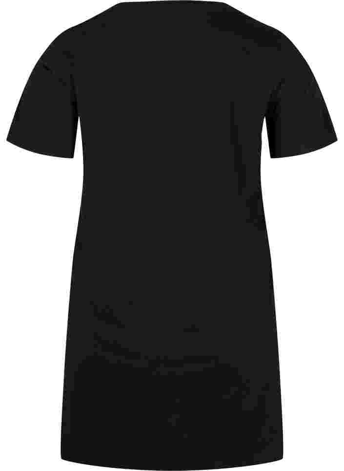 Pitkä puuvillainen t-paita lyhyillä hihoilla, Black Tiger, Packshot image number 1