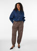 Denim-paita lyocellissa painonapeilla, Sininen, Model image number 1