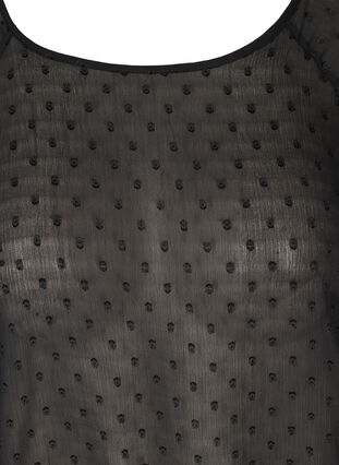Pitkähihainen mesh-pusero smokkirypytyksellä, Black, Packshot image number 2
