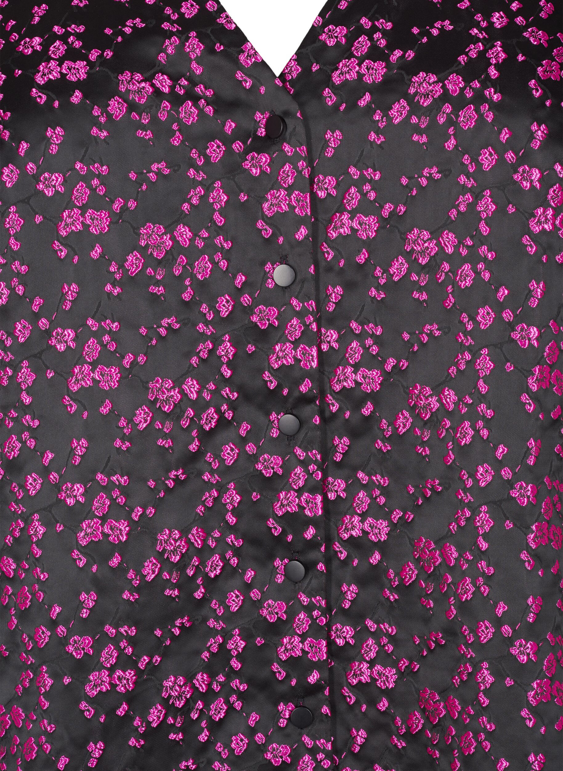 Zizzi Kirjailtu pusero lyhyill&auml; hihoilla, Musta, Packshot image number 2