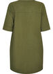 Puuvillamekko lyhyill&auml; hihoilla ja taskuilla, Vihre&auml;, Packshot image number 1