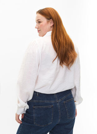 Pitkähihainen paita Tencel ™-modaalia, Bright White, Model image number 1
