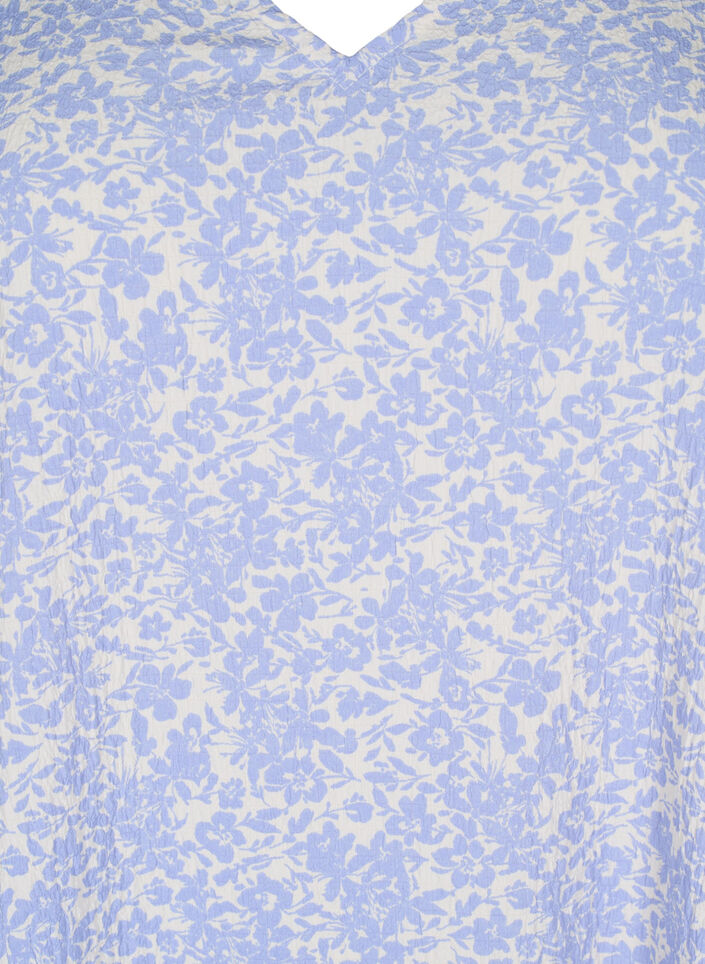 FLASH - Lyhythihainen mekko V-pääntiellä, Sininen, Packshot image number 2