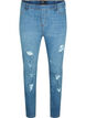 Jeggingsit kulutetuilla yksityiskohdilla, Blue denim, Packshot image number 0