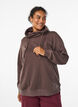 Collegepaita korkealla kauluksella ja taskuilla, Ruskea, Model image number 0