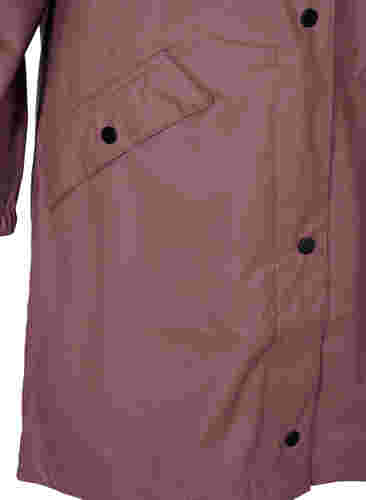 Sadetakki hupulla ja nappikiinnityksellä, Rose Taupe, Packshot image number 3