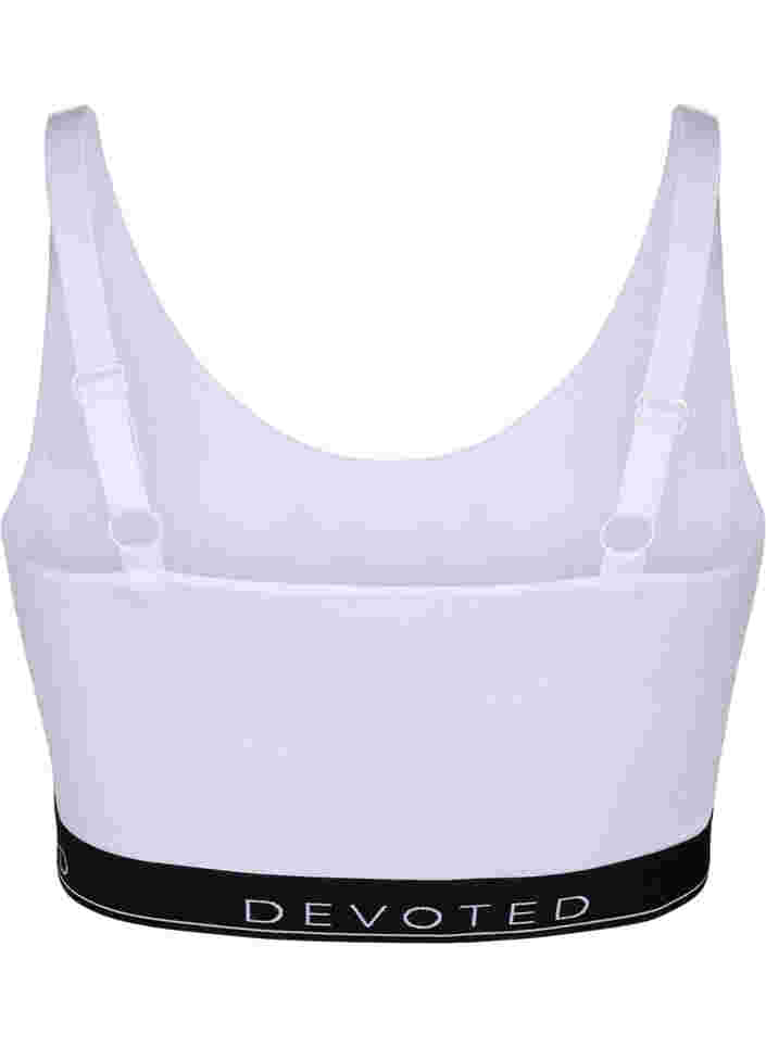 Puuvillaiset rintaliivit säädettävillä olkaimilla , B. White/Upper Font, Packshot image number 1