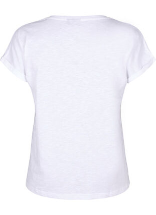 Ekologisesta puuvillasta valmistettu t-paita painatuksella, B. White Black Print, Packshot image number 1