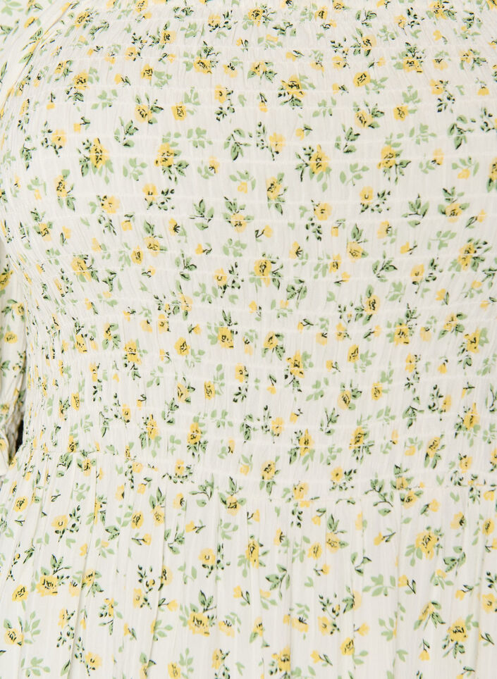 Kukkakuvioinen kes&auml;mekko viskoosista, Valkoinen, Packshot image number 2