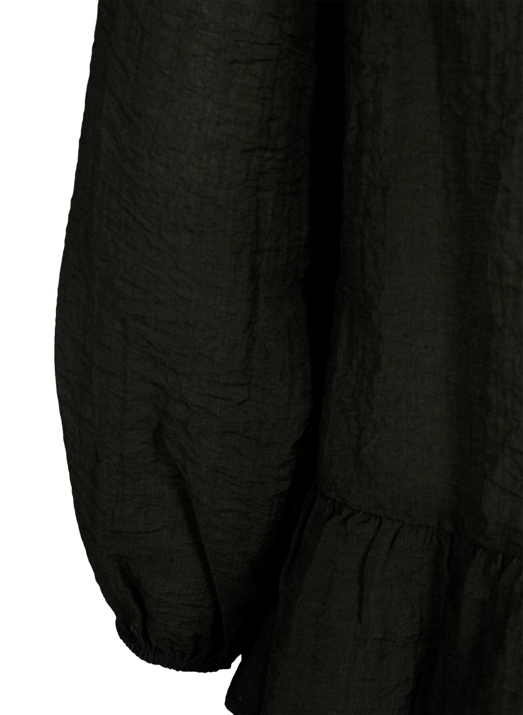 Zizzi Viskoosipusero, jossa on peplum, Musta, Packshot image number 3