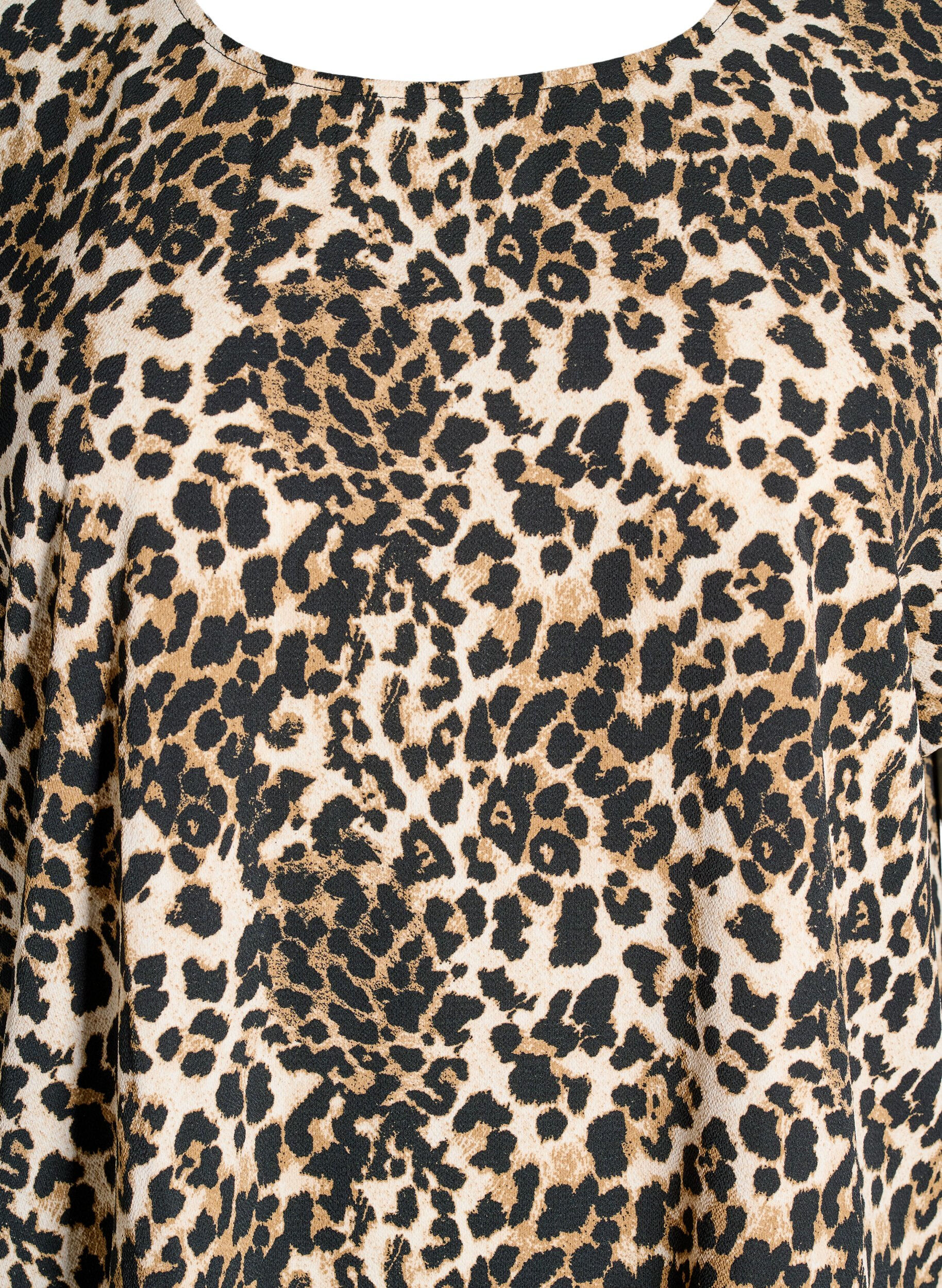 Zizzi Lyhythihainen pusero leopardikuosilla, Leopard AOP, Packshot image number 2
