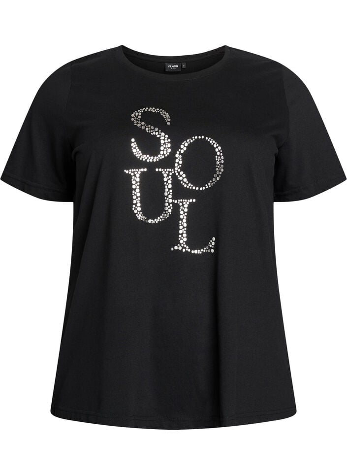 FLASH - T-paita printill&auml;, Musta, Packshot image number 0