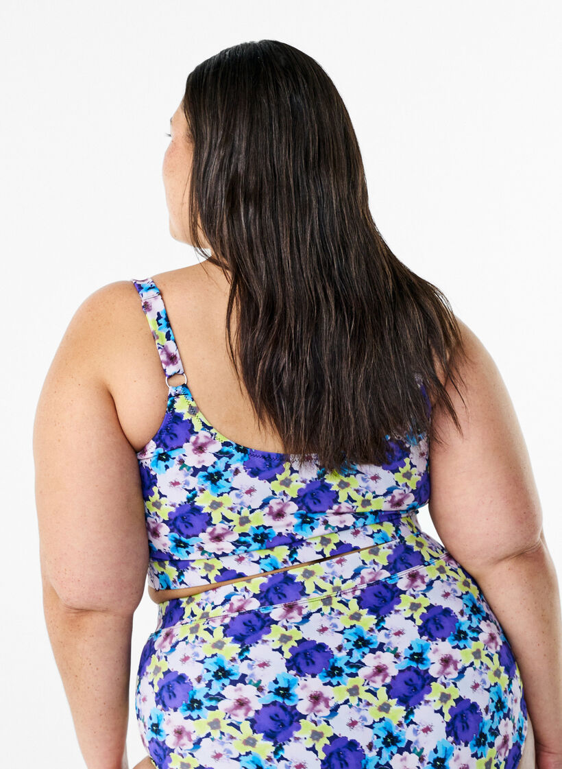 Bikiniyläosa säädettävillä olkaimilla, Violetti, Model image number 2