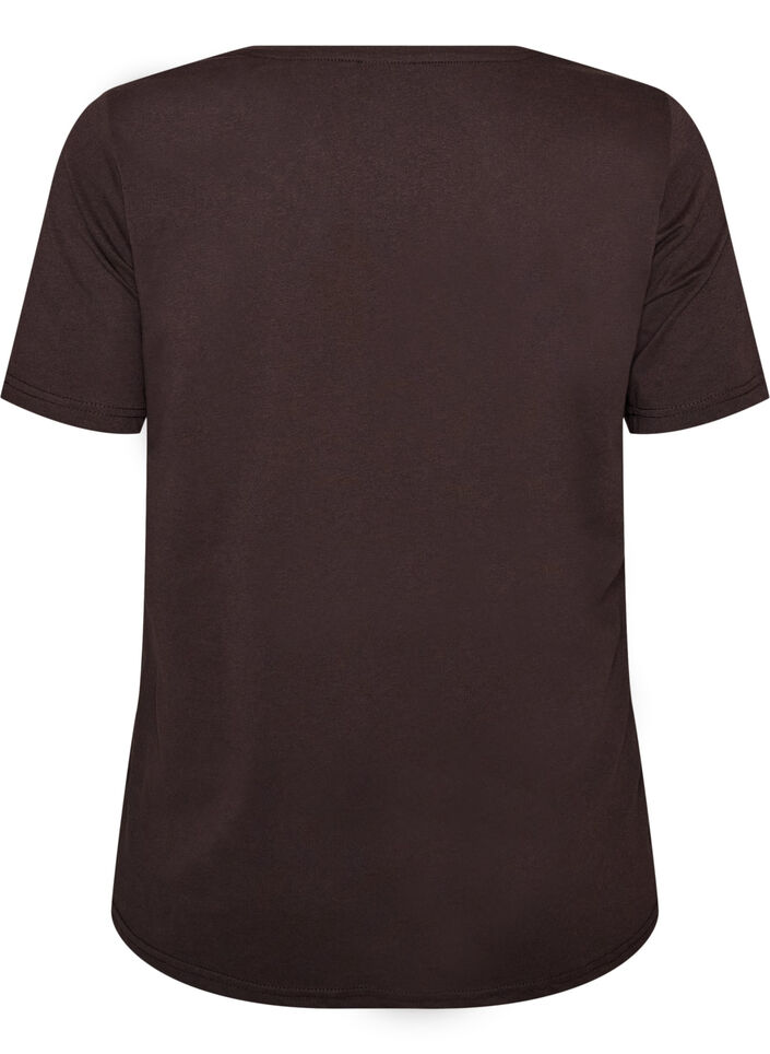 T-paita printill&auml;, Ruskea, Packshot image number 1