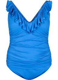 Uimapuku r&ouml;yhel&ouml;ill&auml; ja irrotettavilla toppauksilla, Sininen