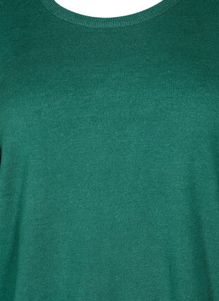 Viskoosista valmistettu neulepusero pallohihoilla , Evergreen Mel., Packshot image number 2