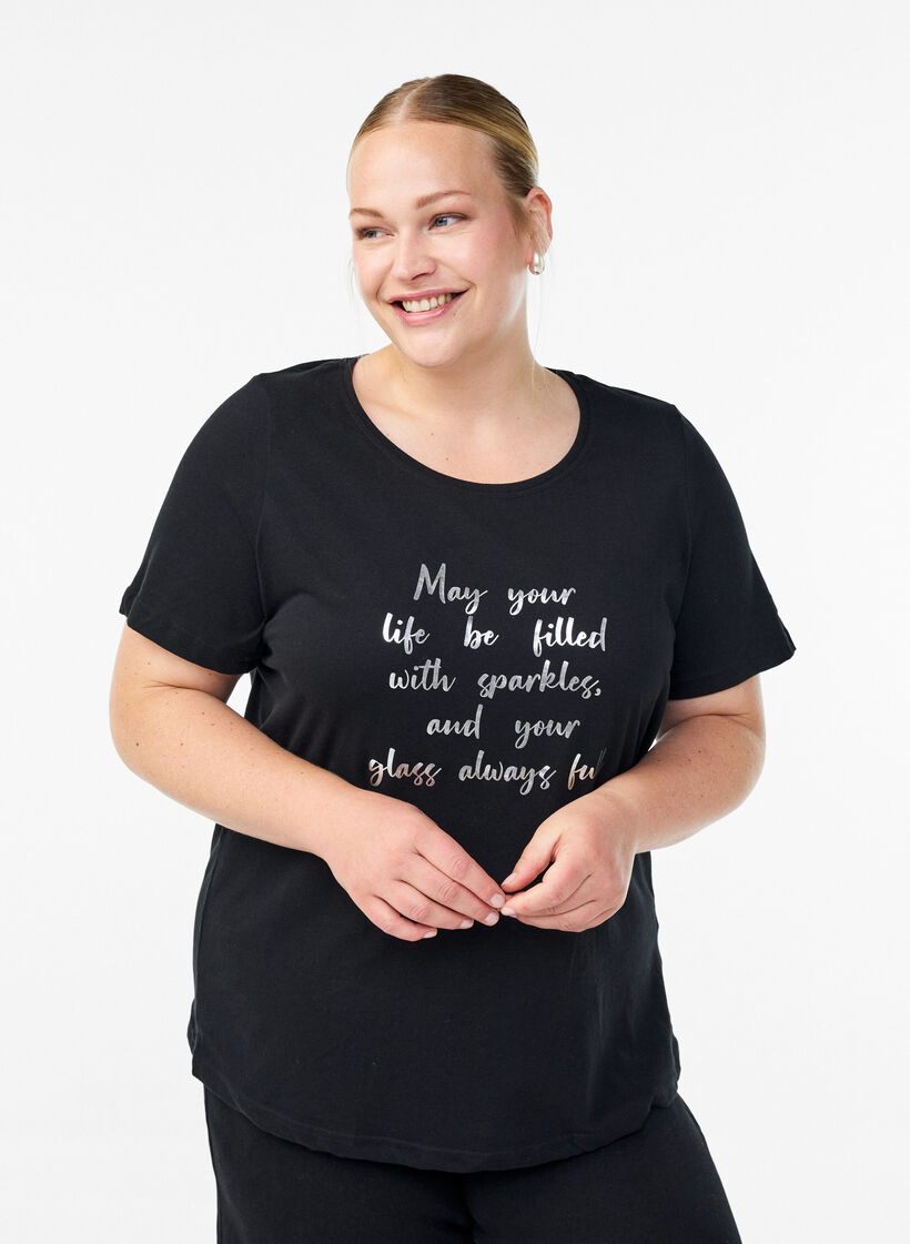 FLASH - T-paita motiivilla, Musta, Model image number 0