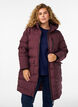 Puffer-takki hupulla ja taskuilla, Tumma Bordeaux, Model image number 0