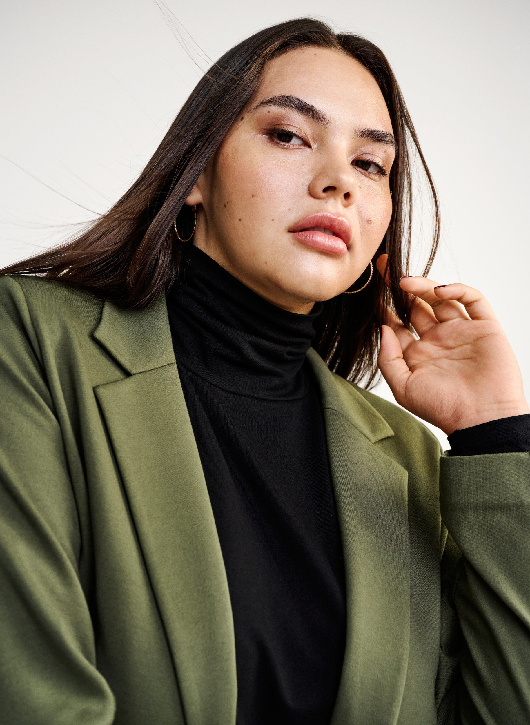 Zizzi Bleiseri nappikiinnityksell&auml;, Vihre&auml;, Image image number 0