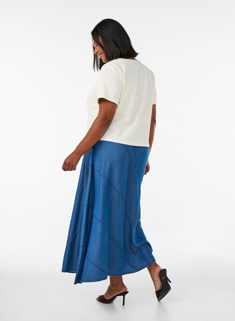 Denim-look maxi -hame TENCEL&trade; Lyocellista, Sininen, Model image number 1
