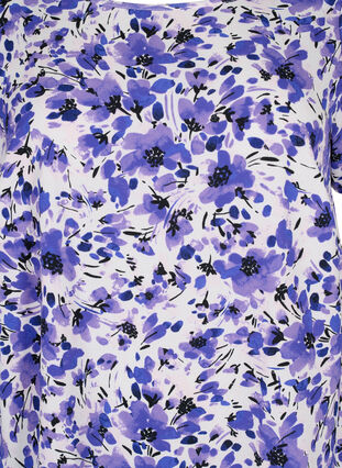 Lyhythihainen mekko kuosilla, Purple Small Flower, Packshot image number 2
