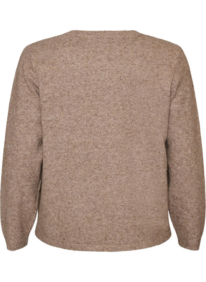 Neuletakki solmukiinnityksill&auml;, Beige, Packshot image number 1
