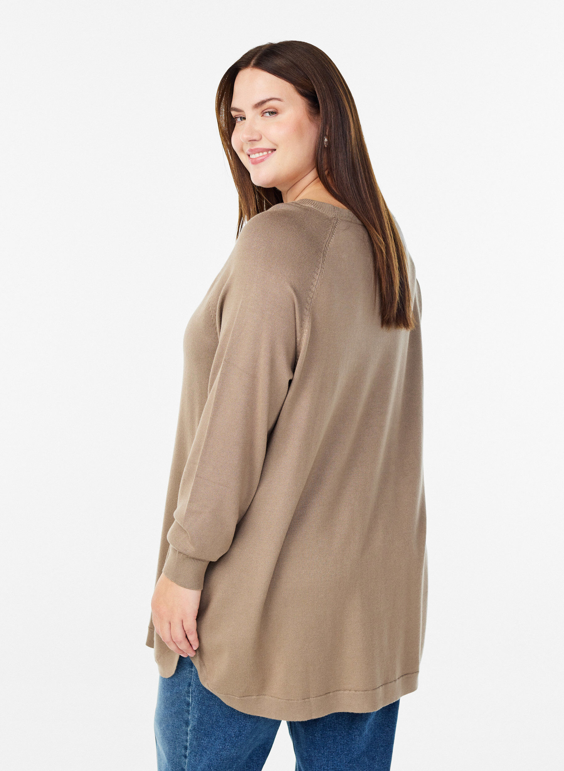 ZizziNeulepusero sivunapeilla, Beige, Model image number 2