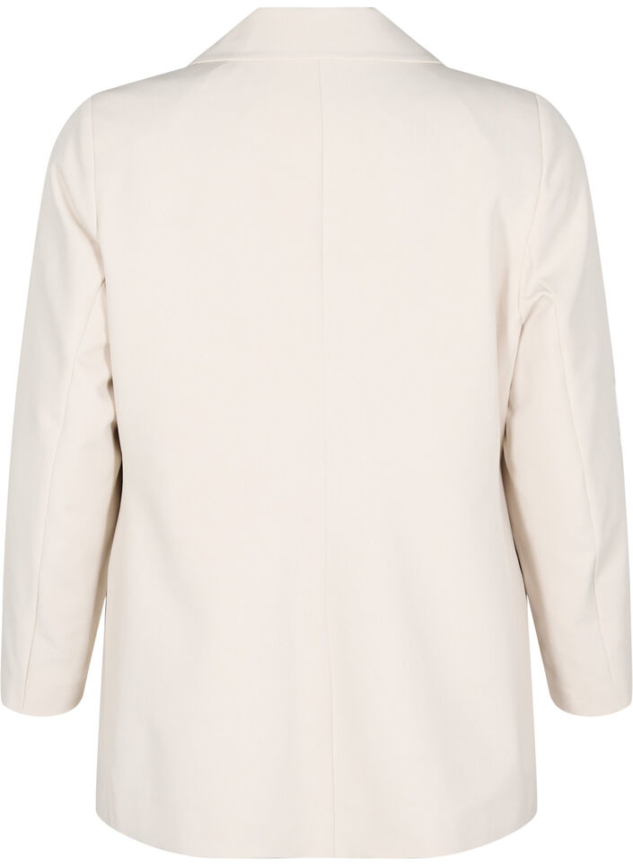 Klassinen bleiseri nappikiinnityksell&auml;, Beige, Packshot image number 1