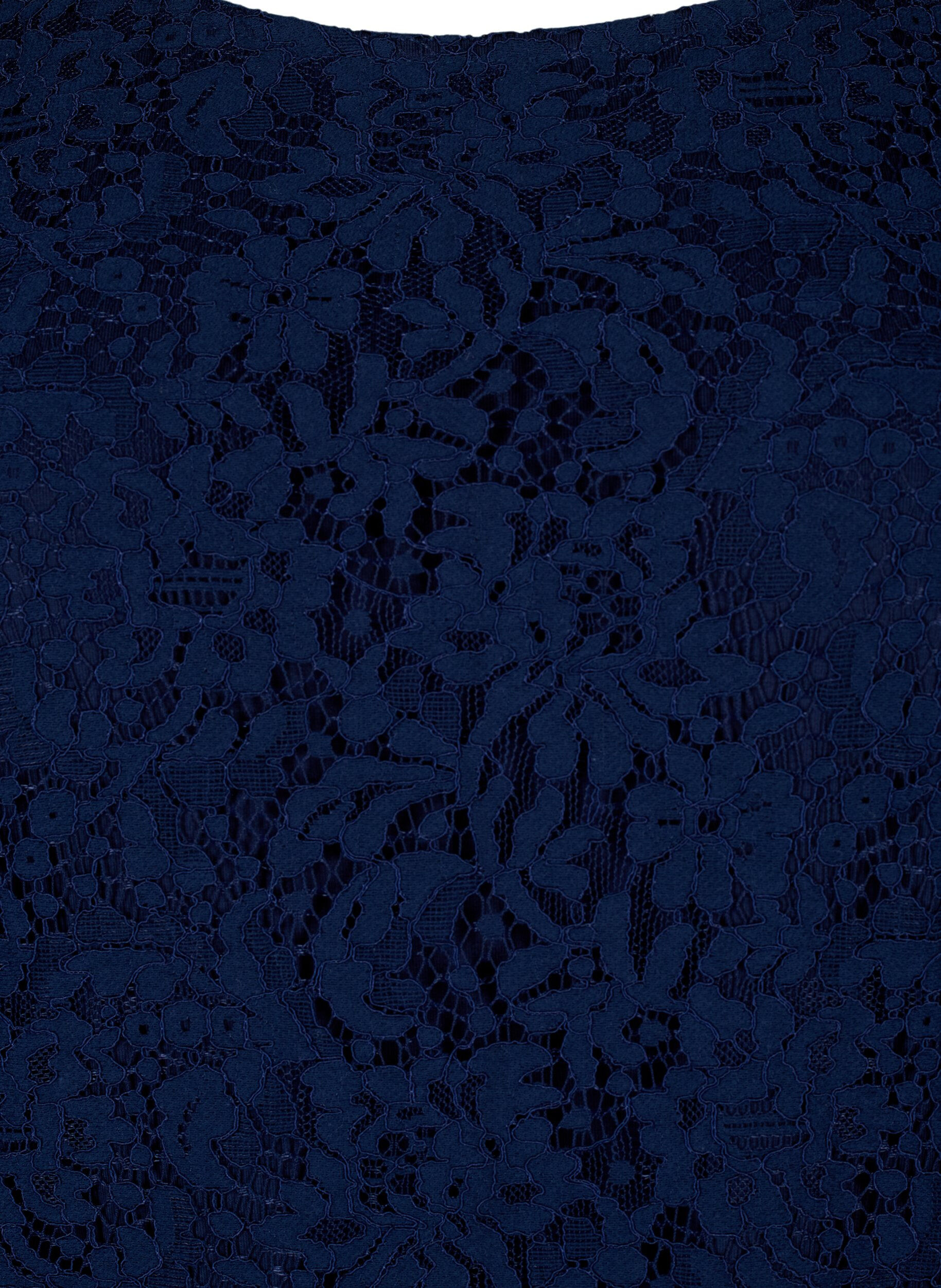 Zizzi Pitsimekko pitkill&auml; hihoilla, Navy Blazer, Packshot image number 2