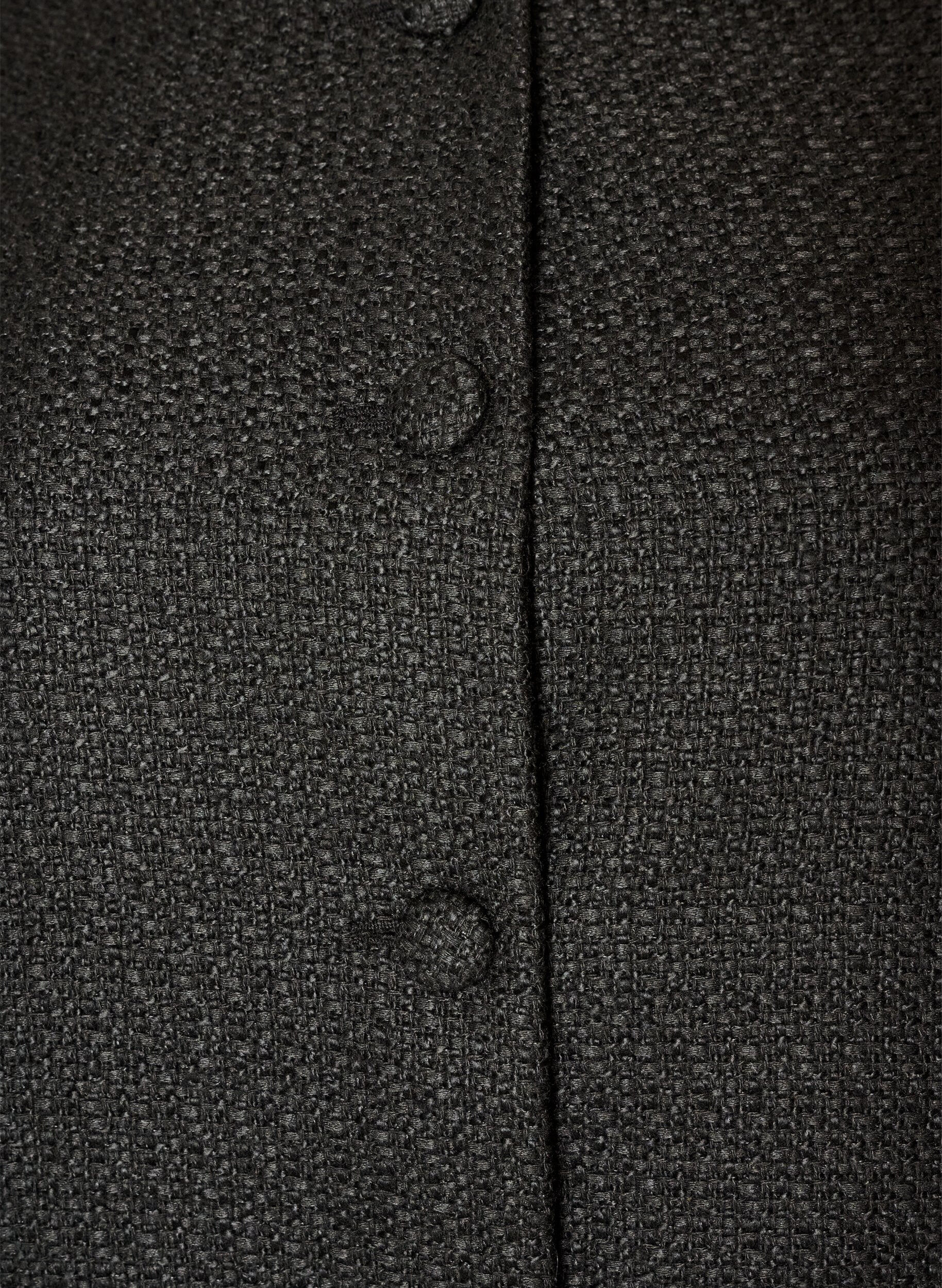 ZizziBoucl&eacute;-takki r&ouml;yhel&ouml;yksityiskohdilla, Musta, Packshot image number 2