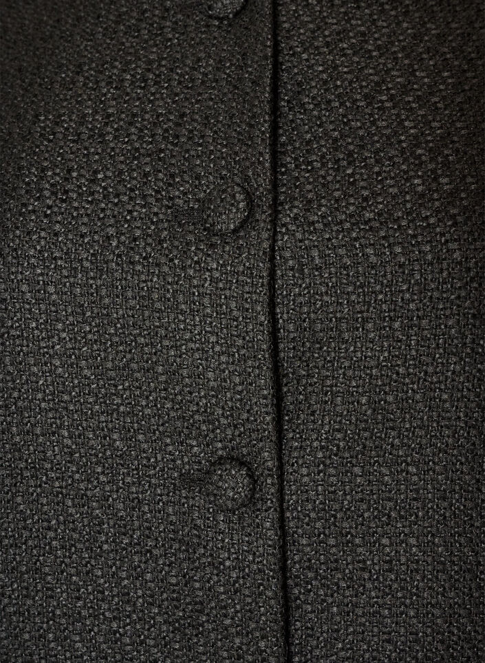 Boucl&eacute;-takki r&ouml;yhel&ouml;yksityiskohdilla, Musta, Packshot image number 2