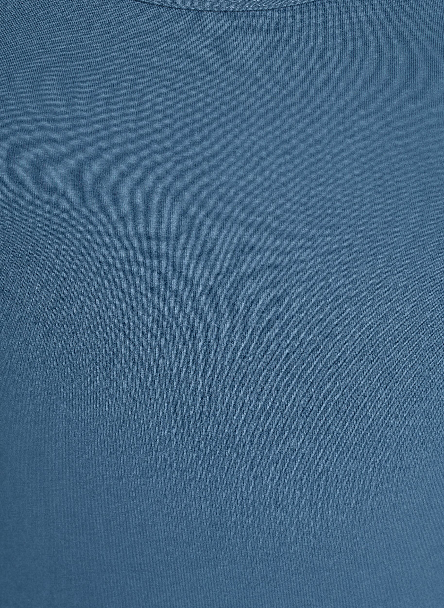 ZizziYksiv&auml;rinen perus paita puuvillasta, Sininen, Packshot image number 2