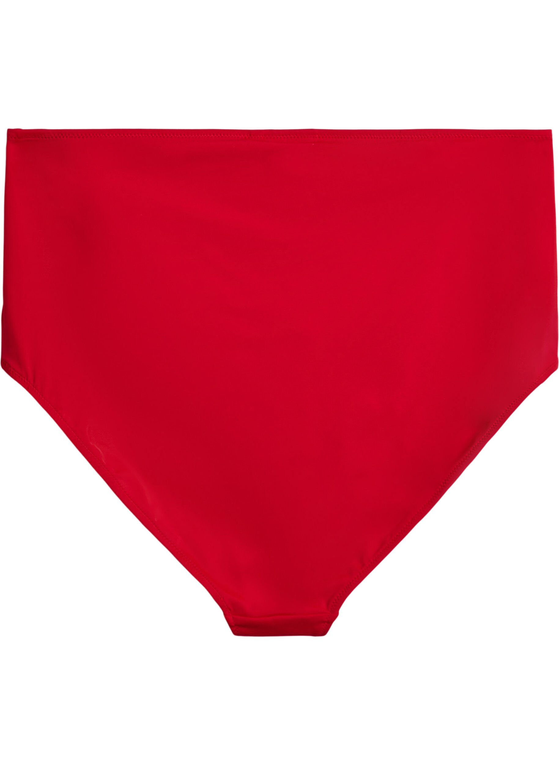 ZizziBikinien alaosat korkealla vy&ouml;t&auml;r&ouml;ll&auml;, Punainen, Packshot image number 1