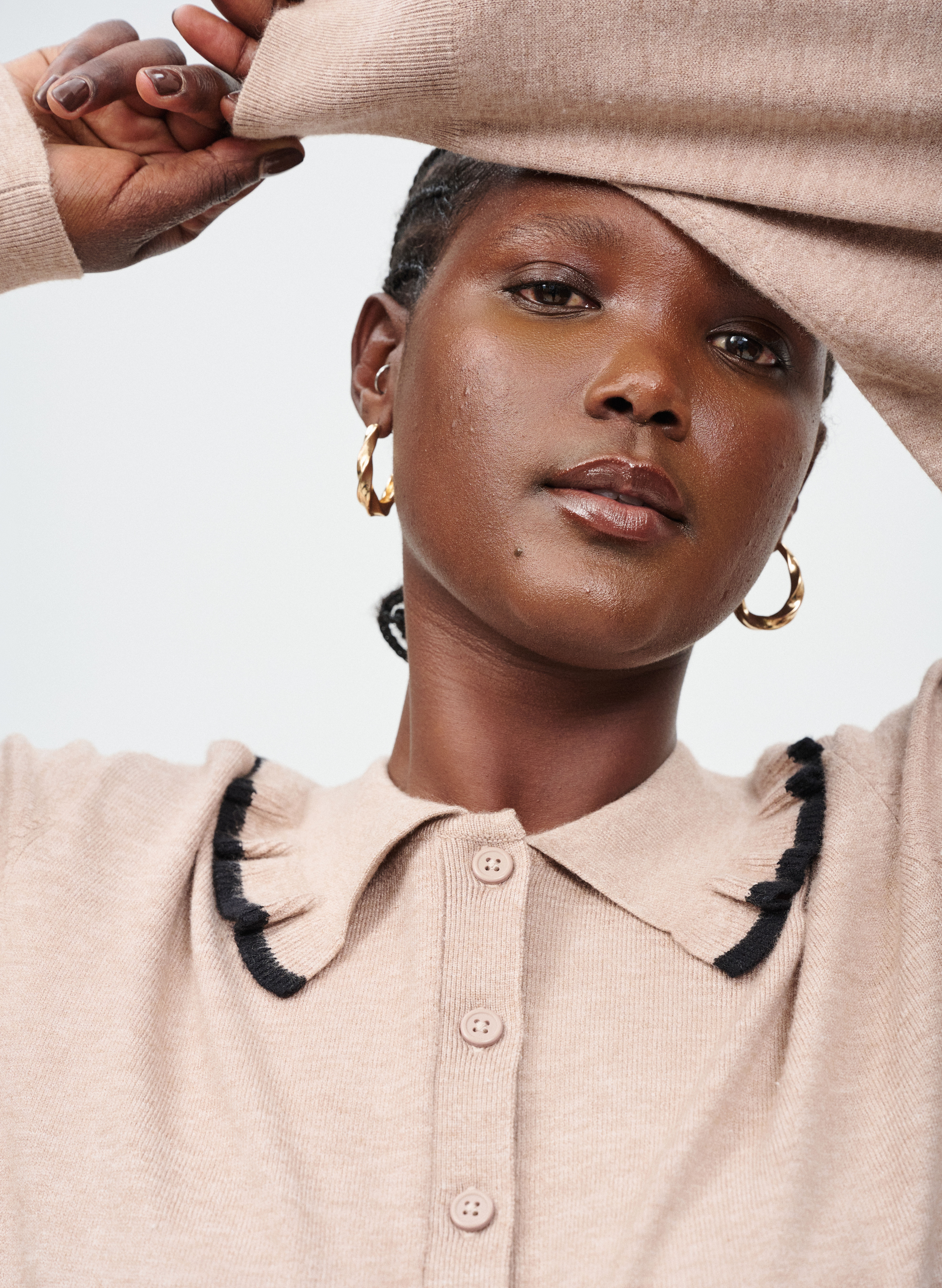 Zizzi Polo yksityiskohtaisella kauluksella, , Model