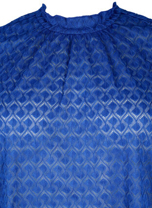 Pitkähihainen pusero, jossa on kuvioitu tekstuuri, Deep Ultramarine, Packshot image number 2