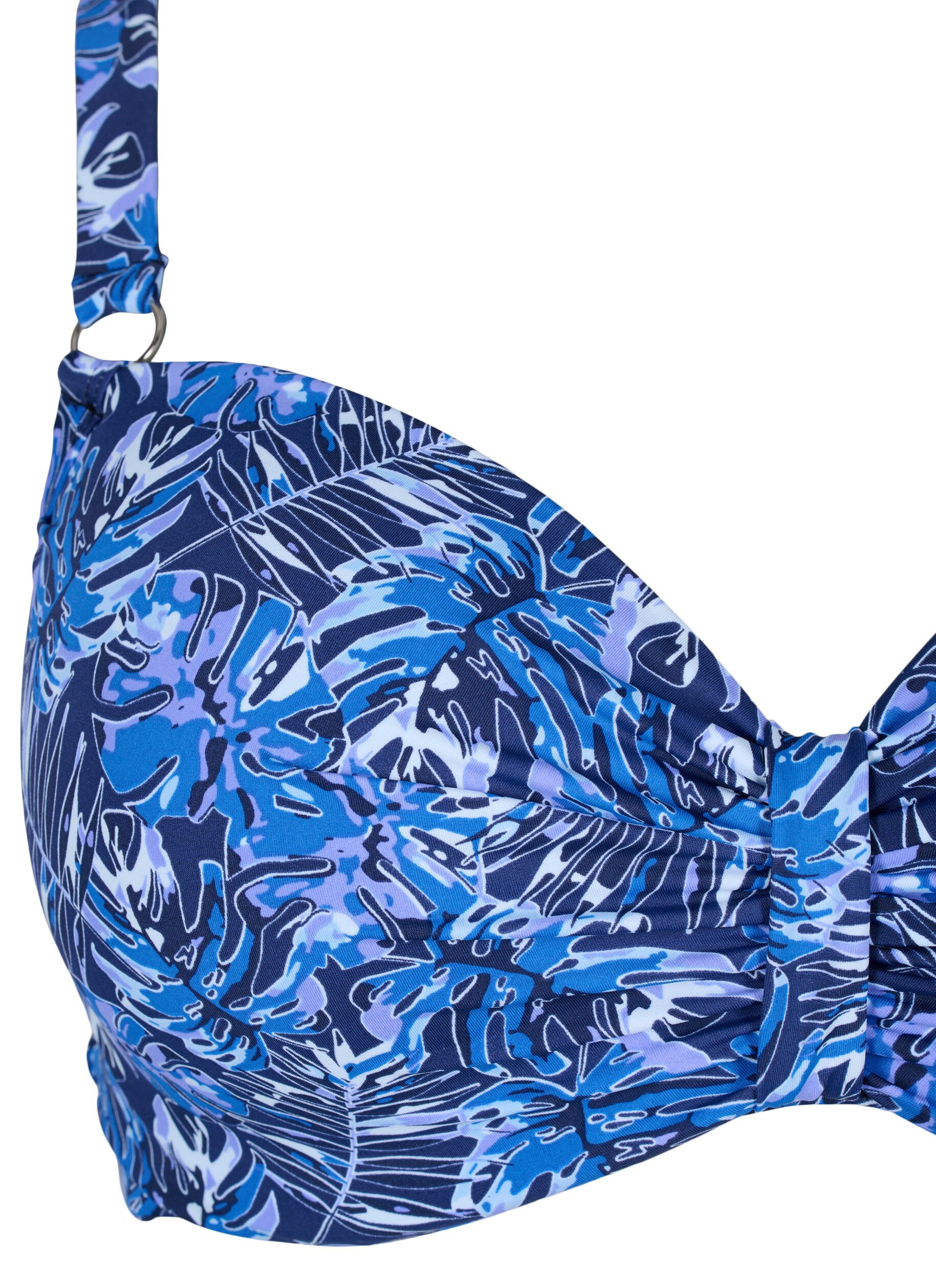 ZizziKaarituelliset bikiniyl&auml;osa kuosilla, Sininen, Packshot image number 2
