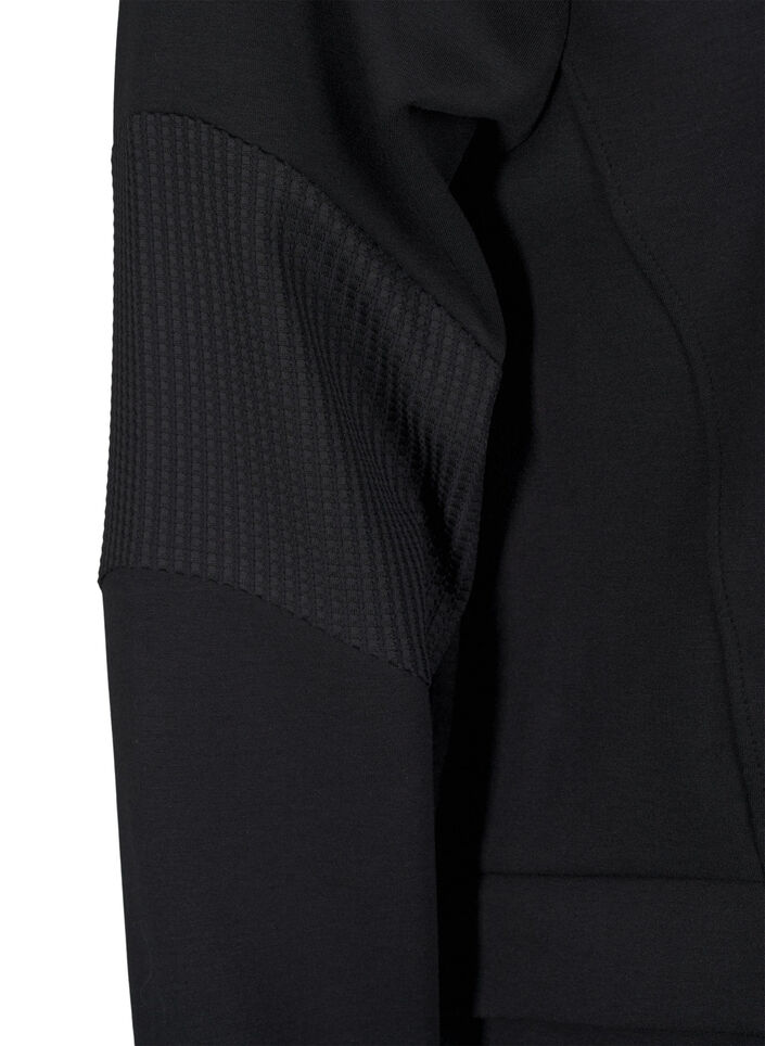 Huppari-neuletakki taskuilla, Black, Packshot image number 3