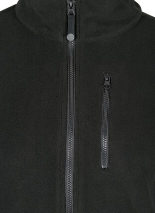 Fleecetakki vetoketjulla ja taskuilla , Black, Packshot image number 2