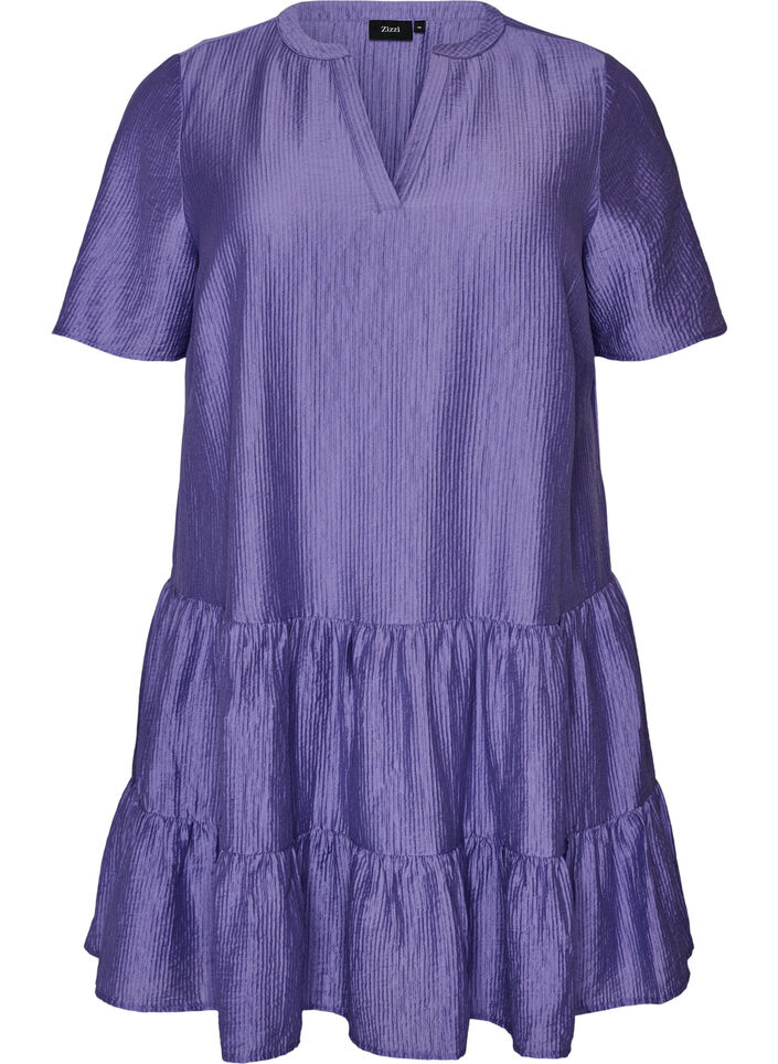 R&ouml;yhel&ouml;mekko A-linjaisella leikkauksella, Violetti, Packshot image number 0