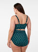 Pilkullinen bikinitoppi r&ouml;yhel&ouml;yksityiskohdilla, Vihre&auml;, Model image number 2