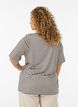 T-paita TENCEL&trade; Lyocellista ja raidoilla, Ruskea, Model image number 2