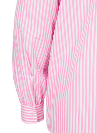 Raidallinen puuvillapaita, White/ Pink Stripe, Packshot image number 3