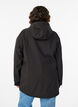 Lyhyt softshell-takki irroitettavalla hupulla, Musta, Model image number 2