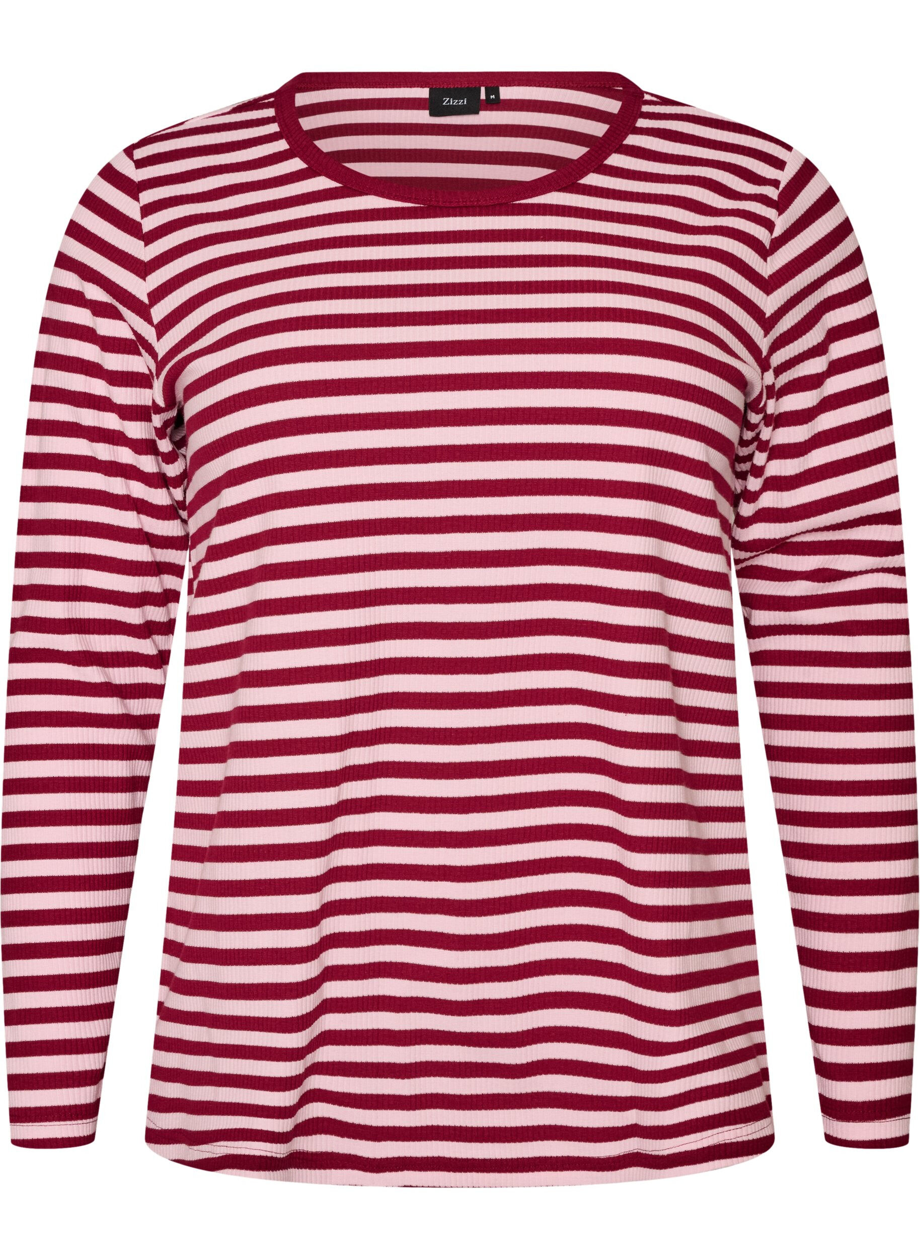ZizziRaidallinen pusero pitkill&auml; hihoilla, Vaaleanpunainen, Packshot image number 0