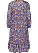 Mekko, jossa on kukkakuviota ja r&ouml;yhel&ouml;helma, Ruskea, Packshot image number 1