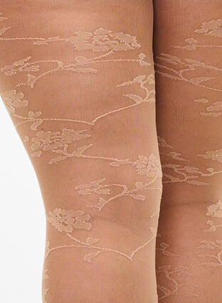 30 denierin sukkahousut, joissa on kukkakuvio, Nude, Packshot image number 1