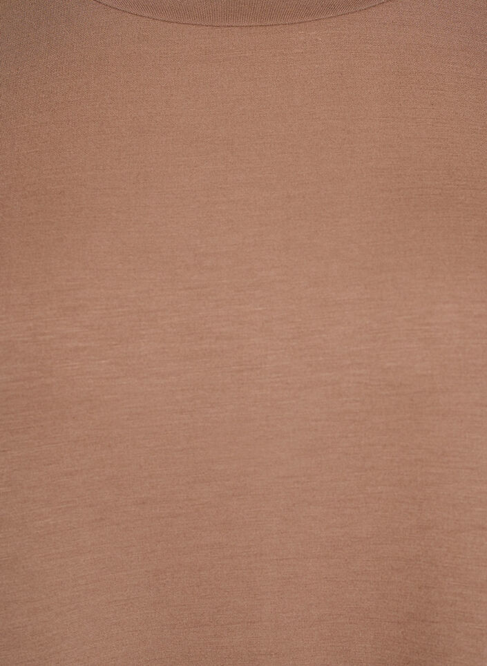 T-paitamekko jerseystä sivuhalkioilla, Ruskea, Packshot image number 2