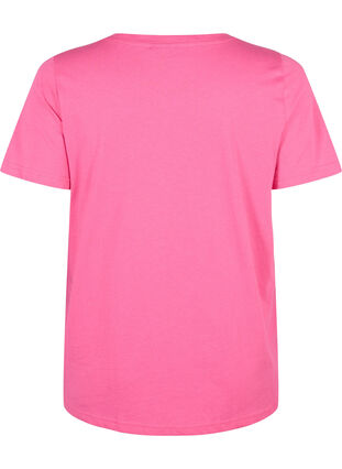 Puuvillainen t-paita painatuksella, Shocking Pink SUN, Packshot image number 1